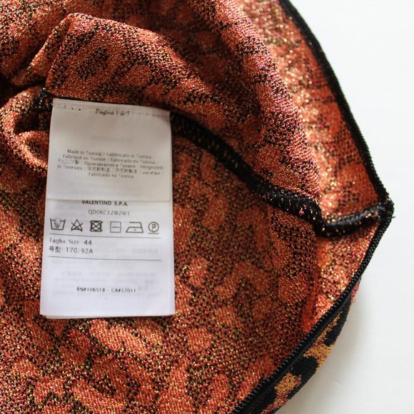 Missoni Metallic Leopard Jacquard Knit Peplum Top Animal Print Size 8 - Picture 8 of 9